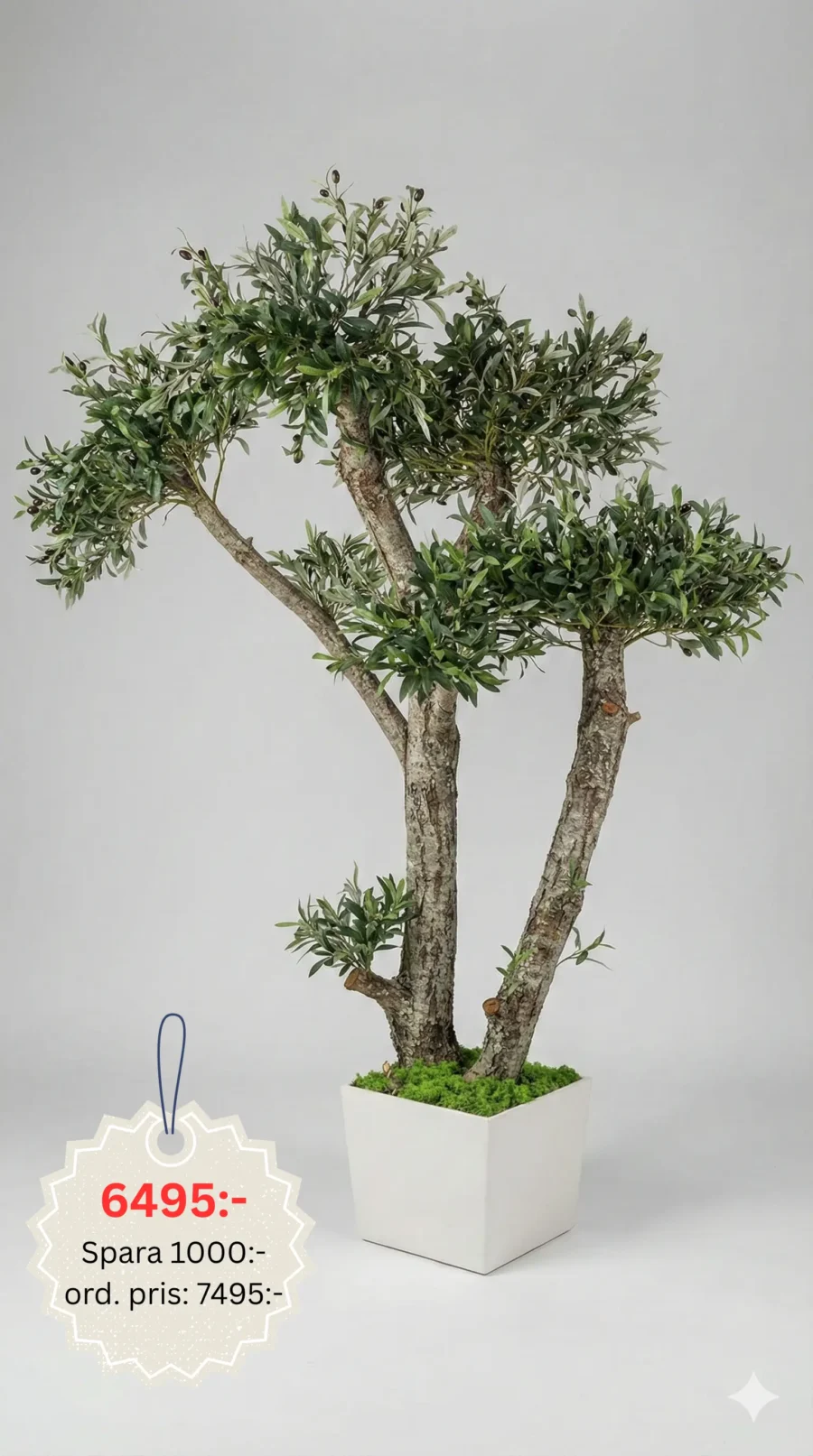 Konstgjord Olivträd i Vitt Kruka - Bild 1
